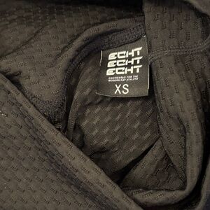 Black Textured High-Waist Leggings